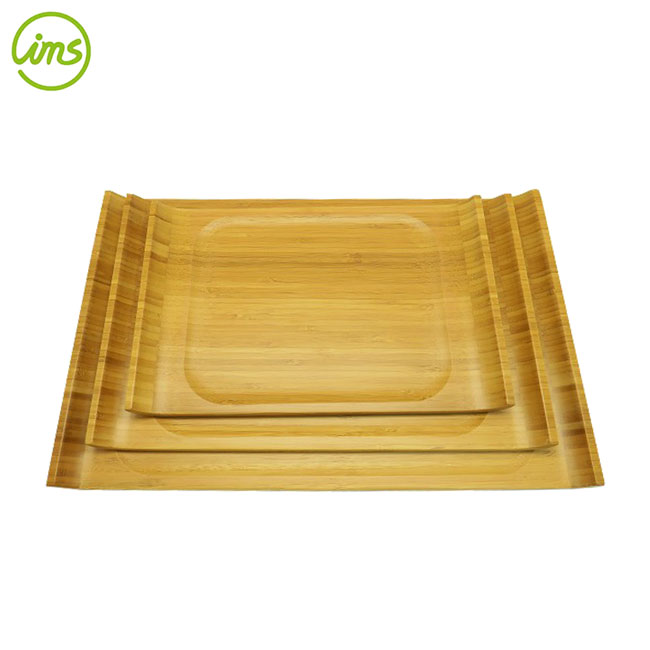 Bamboo Serving Plate Set